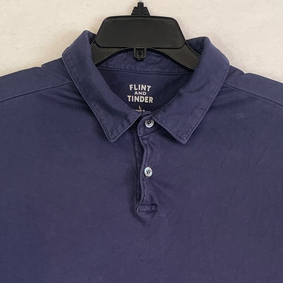 flint and tinder Other - Flint and Tinder Polo Shirt Mens Large Navy Blue Supima Cotton Made USA
